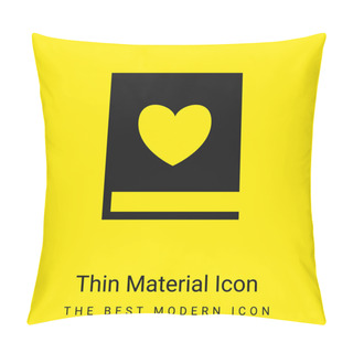 Personality  Book Of Love Minimal Bright Yellow Material Icon Pillow Covers