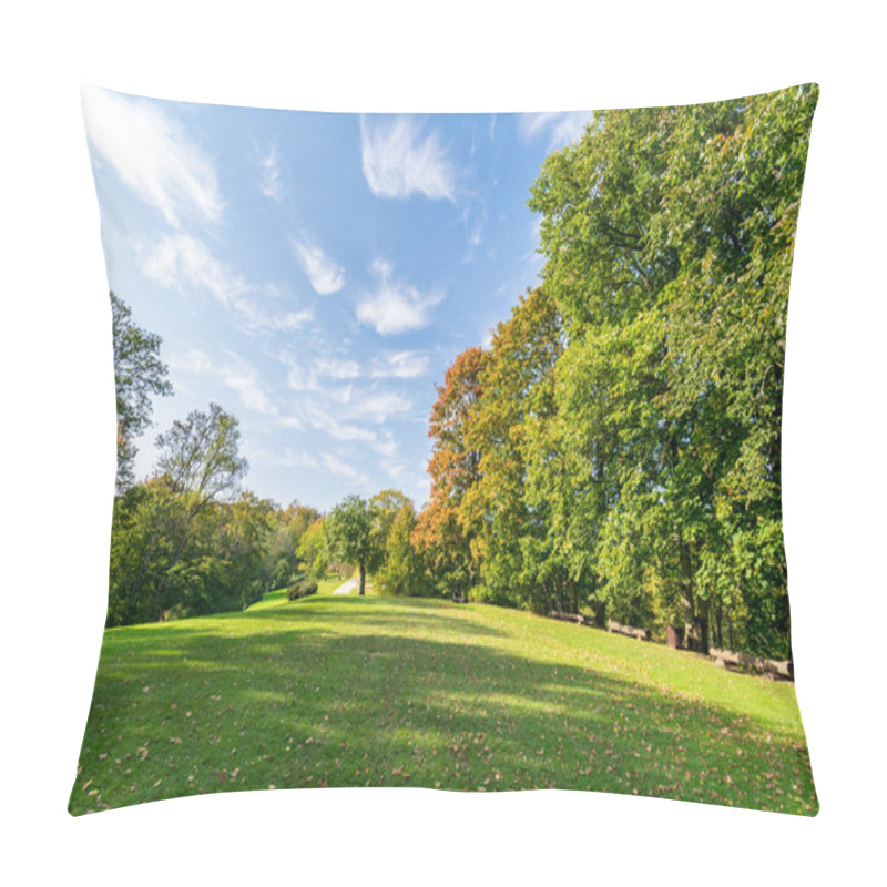 Personality  scenic view of late autumn countryside landscape pillow covers