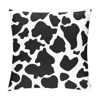 Personality  Seamless Texture Of Cow Hide. Wallpaper Skin Of Cattle. Vector Cow Skin Pillow Covers