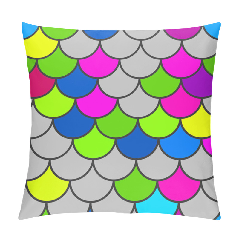 Personality  Mermaid Scales. Traditional Japanese Seamless Pattern. Pink Soft Colored Fish Squama. Stock Vector	 Pillow Covers