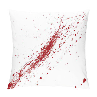 Personality  Blood Drops And Splatters On White Background. Vector Illustration Pillow Covers