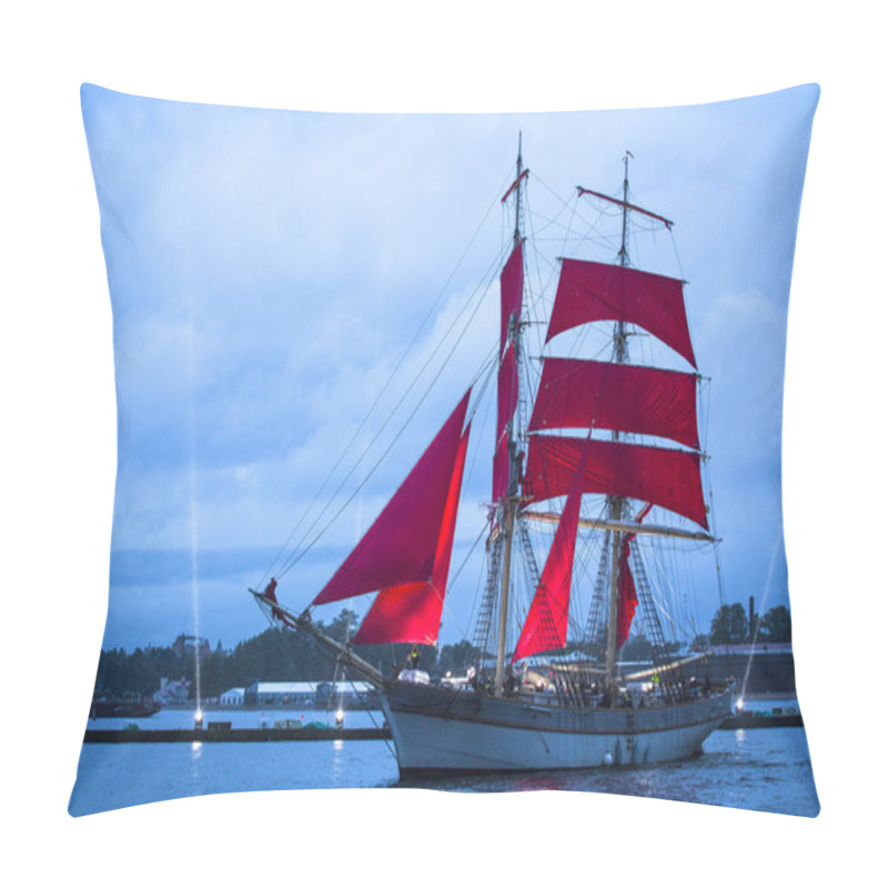 Personality  Frigate participated in Scarlet Sails festival pillow covers