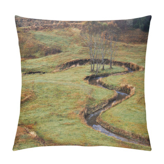Personality  Autumn Scenery With Stream Pillow Covers