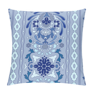 Personality  Stock Vector Seamless Floral Oriental Doodle Pattern. Border Pillow Covers