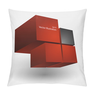 Personality  Abstract Background With Cubes. Pillow Covers