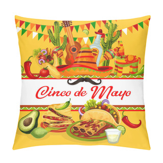 Personality  Cinco De Mayo Mexican Holiday Greeting Card Design Pillow Covers