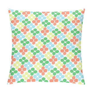 Personality  Seamless Pattern With Rhombus Of Circles On A White Background Pillow Covers
