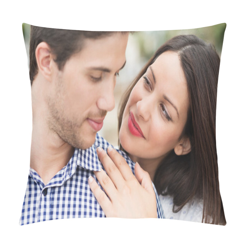 Personality  Woman looking lovingly at her husband pillow covers