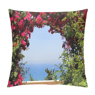 Personality  Arch Of Red Bougainvillea Pillow Covers