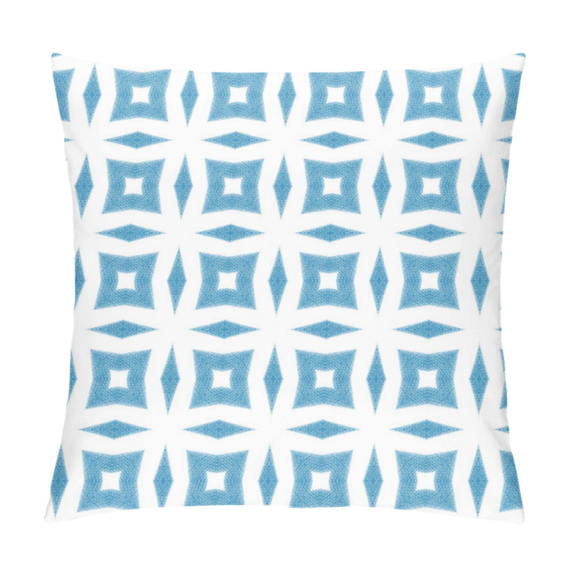 Personality  Chevron stripes design. Blue symmetrical kaleidoscope background. Textile ready fascinating print, swimwear fabric, wallpaper, wrapping. Geometric chevron stripes pattern. pillow covers