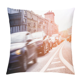 Personality  Blured View From Below To The Lane With Cars Pillow Covers
