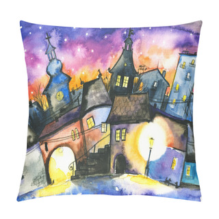 Personality  Town At Night Pillow Covers