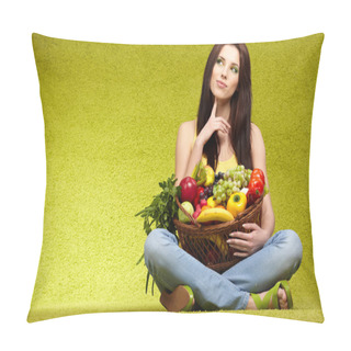 Personality  Fruits And Vegetables Shopping Pillow Covers