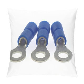 Personality  Crimp Ring Terminals, Isolated On White Pillow Covers