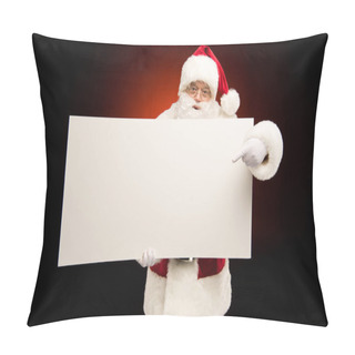 Personality  Santa Claus Pointing On Blank Card   Pillow Covers