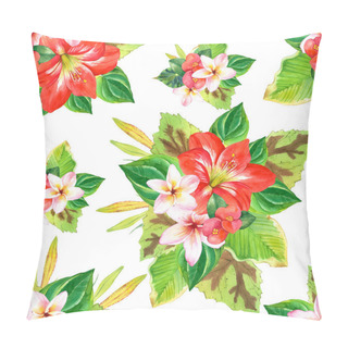 Personality  Seamless Background With Tropical Flowers.  Pillow Covers
