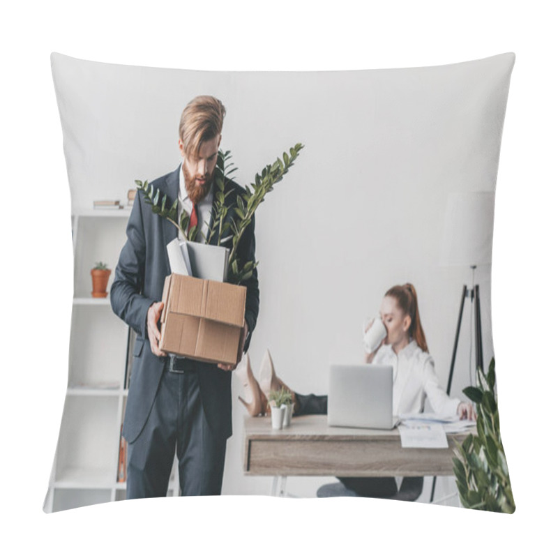 Personality  Young Fired Businessman  Pillow Covers