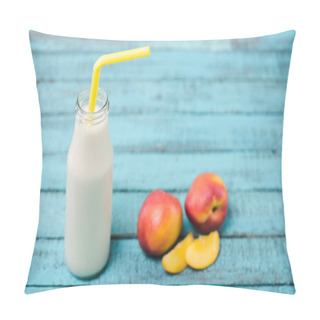 Personality  Tasty Milkshake In Glass Bottle  Pillow Covers
