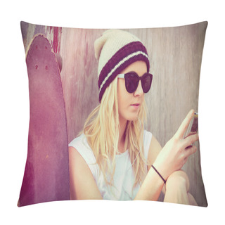Personality  Skater Girl Phone Pillow Covers