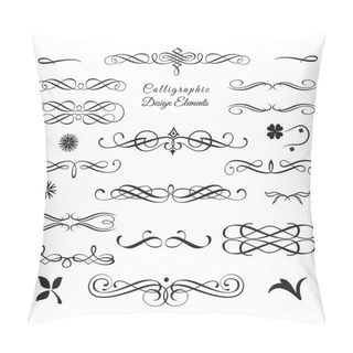 Personality  Collection Of Arabesque And Calligraphic Decorative Elements 1 Pillow Covers