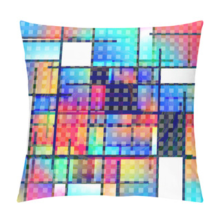 Personality  Colorful Geometric Background Mondrian Inspired Pillow Covers