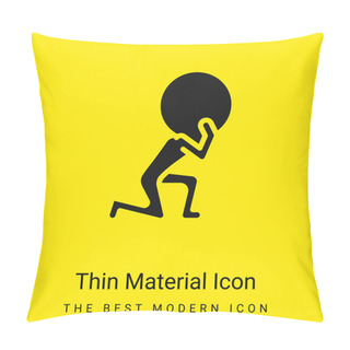 Personality  Atlas Minimal Bright Yellow Material Icon Pillow Covers