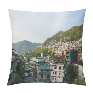 Personality  The Beauty Of The Mountain Town Of Aizawl, Mizoram, India Pillow Covers