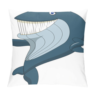 Personality  Cute Whale Cartoon Waving Pillow Covers