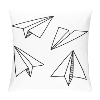 Personality  Paper Plane Doodles  Pillow Covers