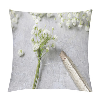 Personality  Florist At Work. How To Make Gypsophila Paniculata Wedding Wreat Pillow Covers