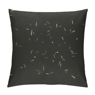 Personality  Floating Rifle Bullets On Black Background Pillow Covers