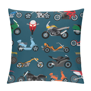 Personality  Motorcycles Background, Seamless Pillow Covers
