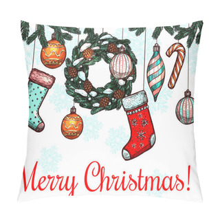 Personality  Christmas, New Year Winter Holidays Greeting Card Pillow Covers
