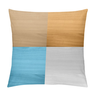 Personality  4 Color Wooden Background (brown, White, Blue ,dark Brown) Pillow Covers