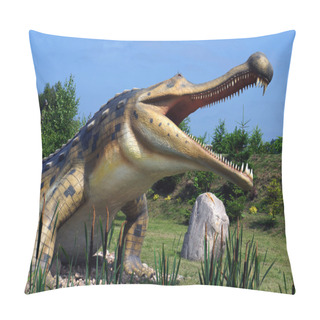 Personality  Sarkosuchus. Model Of Dinosaur. Pillow Covers