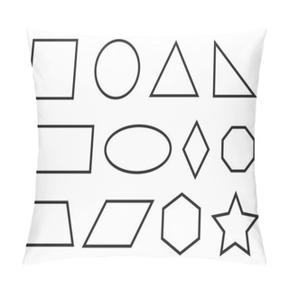 Personality  Simple Geometry Shapes Set. Geometric Primitives Icons Pillow Covers