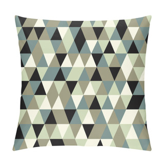 Personality  Colorful Geometric Triangle Pattern. Abstract Vector Background. Pillow Covers