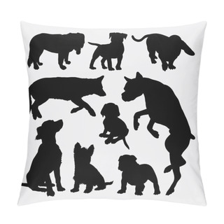 Personality  Dog Pet Animal Silhouette 8 Pillow Covers