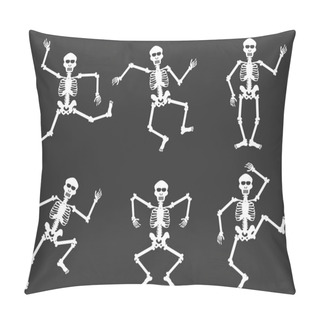 Personality  White Skull Dancer Silhouettes Pillow Covers