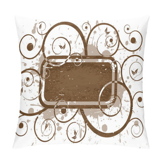 Personality  Grunge Floral Swirl Frame Pattern Pillow Covers