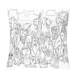 Personality  Purebred Dogs Coloring Book Pillow Covers
