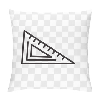 Personality  Protractor Vector Icon Isolated On Transparent Background, Protr Pillow Covers