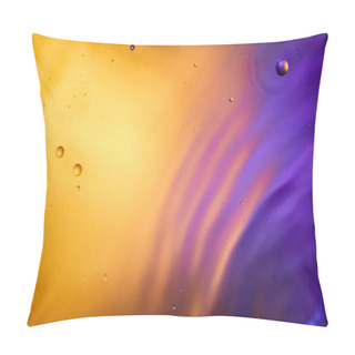 Personality  Orange And Purple Color Abstract Background From Mixed Water And Oil  Pillow Covers