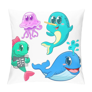 Personality  Cute Little Fish In The Sea Pillow Covers