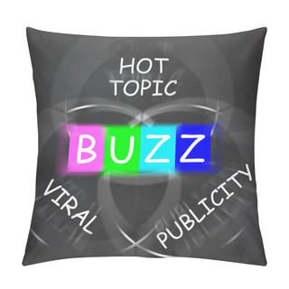 Personality  Buzz Words Displays Publicity And Viral Hot Topic Pillow Covers
