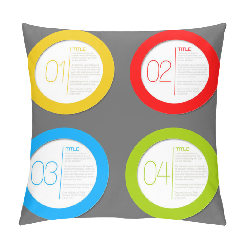 Personality  One two three four - vector progress icons pillow covers