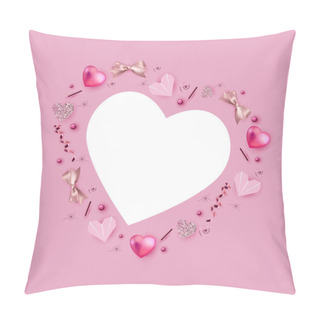 Personality  Happy Valentines Day Greetings Background Pillow Covers