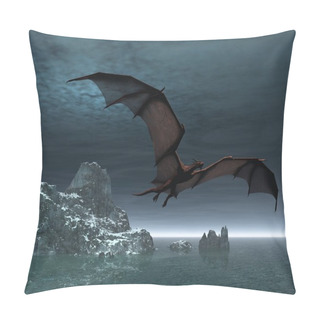 Personality  Red Dragon At Night Pillow Covers