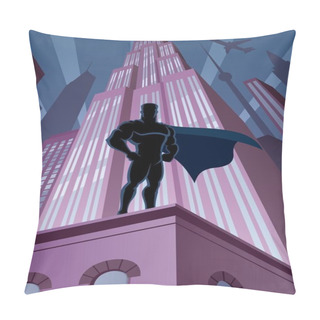 Personality  Superhero In City Pillow Covers