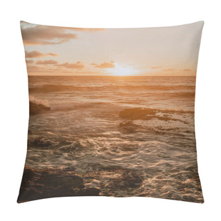 Personality  Sunrise In Hawaii On The Rocks Pillow Covers